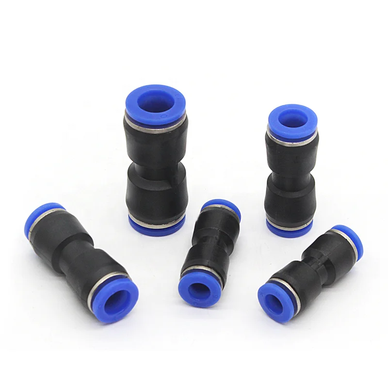 

MPU 4 6 8 10 12mm Pneumatic cylinder accessories straight one touch through push in PU air hose connectors pipe fitting