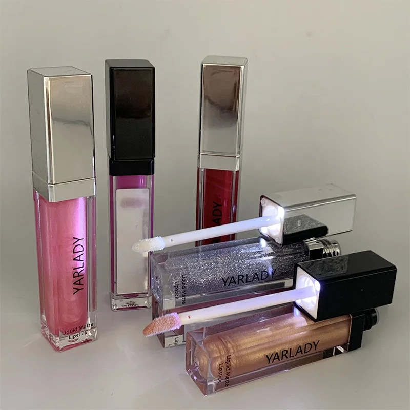 

OEM Factory Matte Waterproof Longlasting Lipgloss No Brand Matte Liquid Lipstick LED Light Lip Gloss