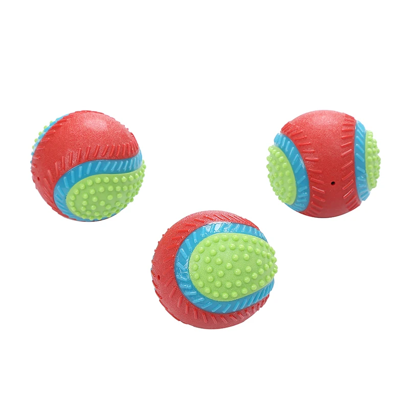 

elastic beef smell pet Molar Chewing Dog ball Toy squeaky