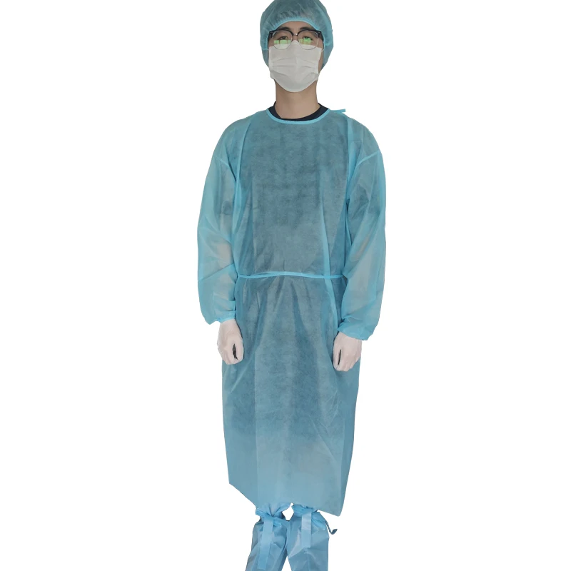 
PP isolation gown Disposable Breathable Non-woven Cheap dust-proof Isolation Gown 