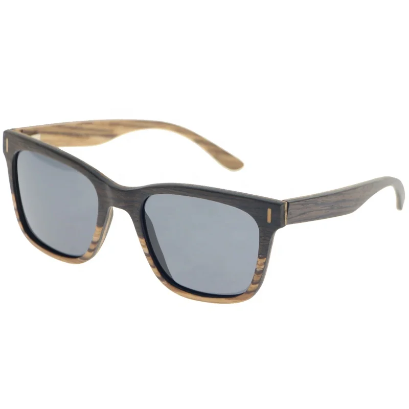 

Stock Custom Logo Wooden Glasses Unisex Black Polarized Sunglasses