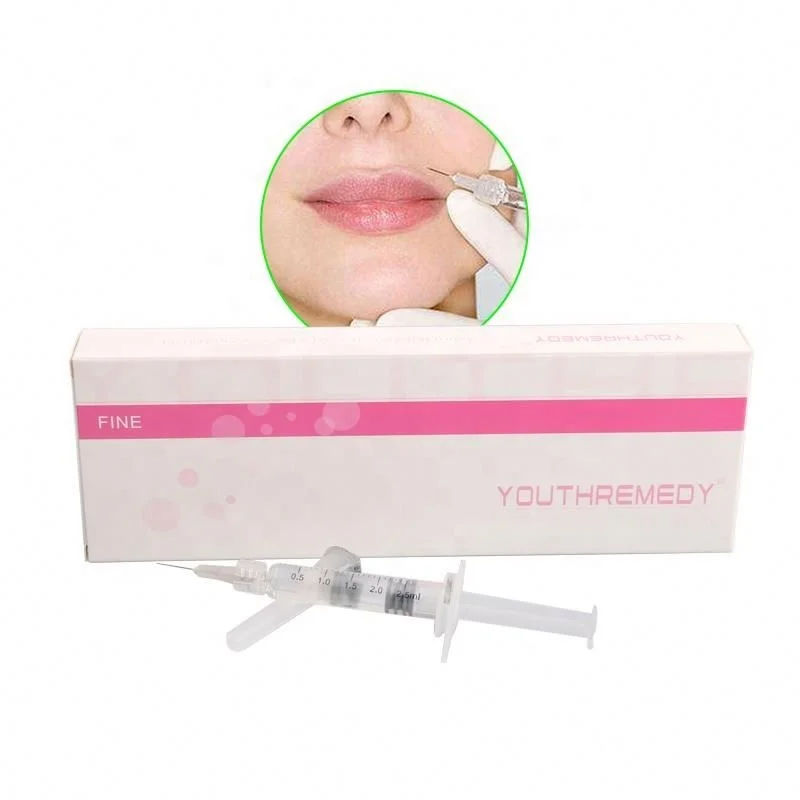

2ml Long lasting lip face cross linked injectable hyaluronic acid dermal filler, Transparent