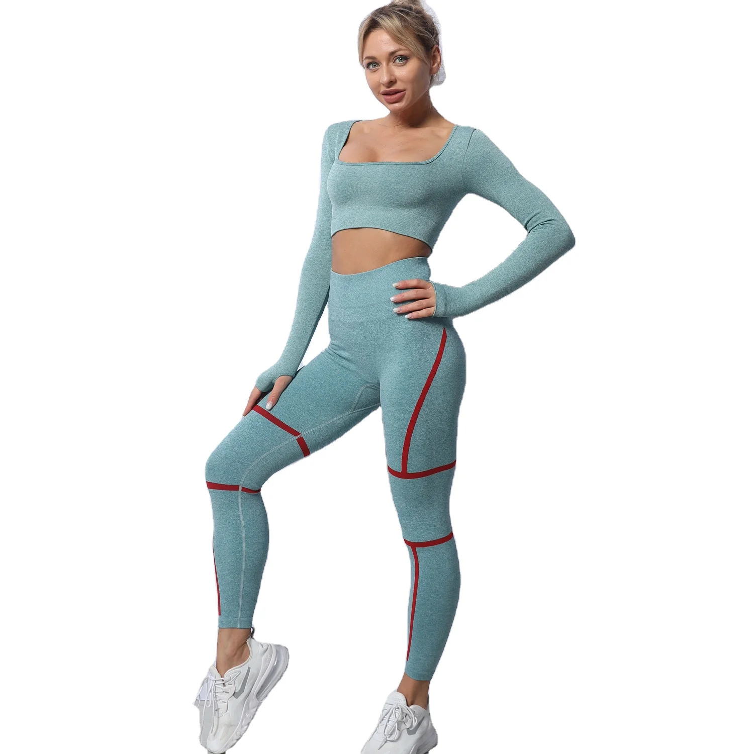 

women's fitness yoga wear sexy sportswear set seamless yoga bra exercise piece leggings 2 pieces set