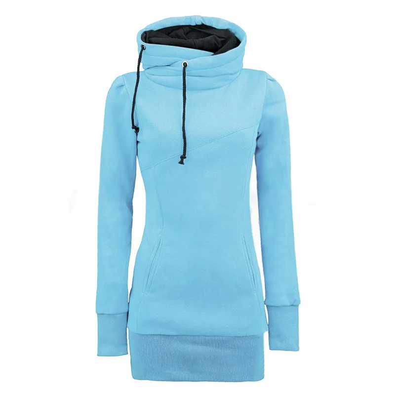 

WW-0335 Long Sleeve Hooded Draw String Waist Pocket Leisure Female Hooded Fleece Fashion Sweater Unisex Pullover Hoodie, Customized color