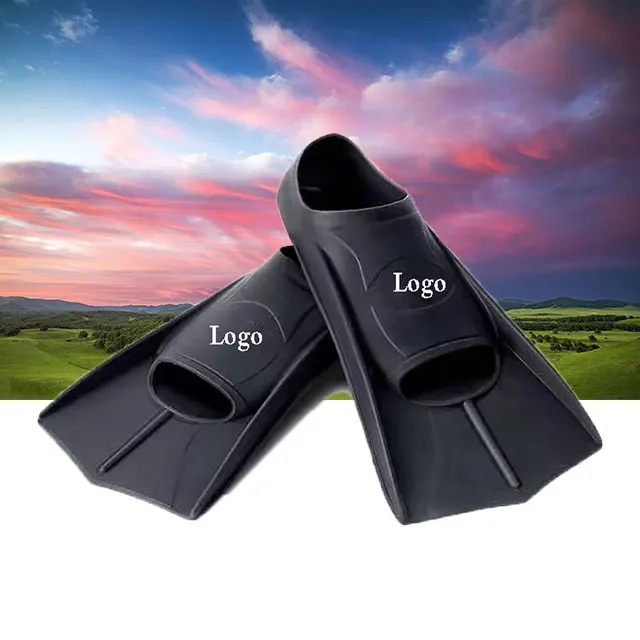 

High Quality Washable Durable Silicone 2019 Professional Soft Snorkel Flippers Swimming Training Equipment Rubber Fins Diving