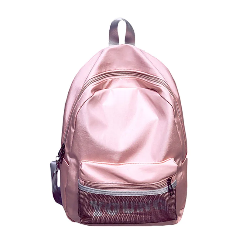 

Mochila Con Respaldo Blando Trendy Outdoor Picnic Hiking Vintage Student Letter School Bag Lady Backpack, Black/light blue/pink/grey 4 colors