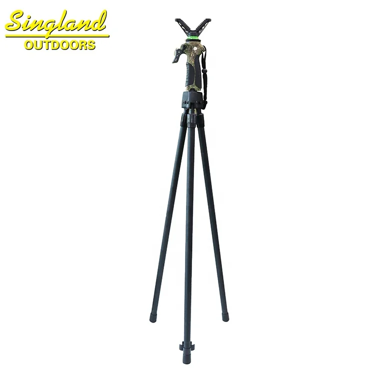 

V Shaped Rotating Yoke Tripod Telescopic Shooting Stick Hunting Stick, Camo