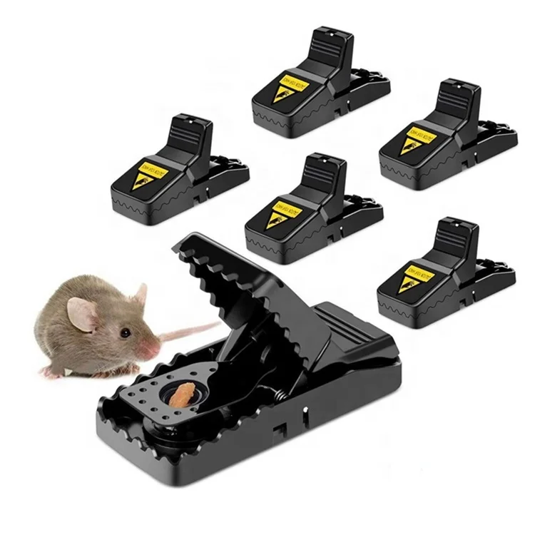 

Reusable large black plastic power rodent killer metal mice catcher cage multi-catch rat traps snap mouse trap