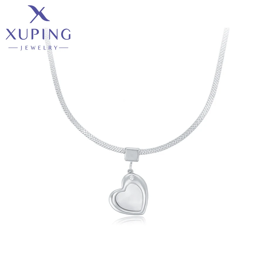 

necklace-01791 xuping jewelry fashion elegant ancient royal dolphin necklace Women platinum plated heart necklace