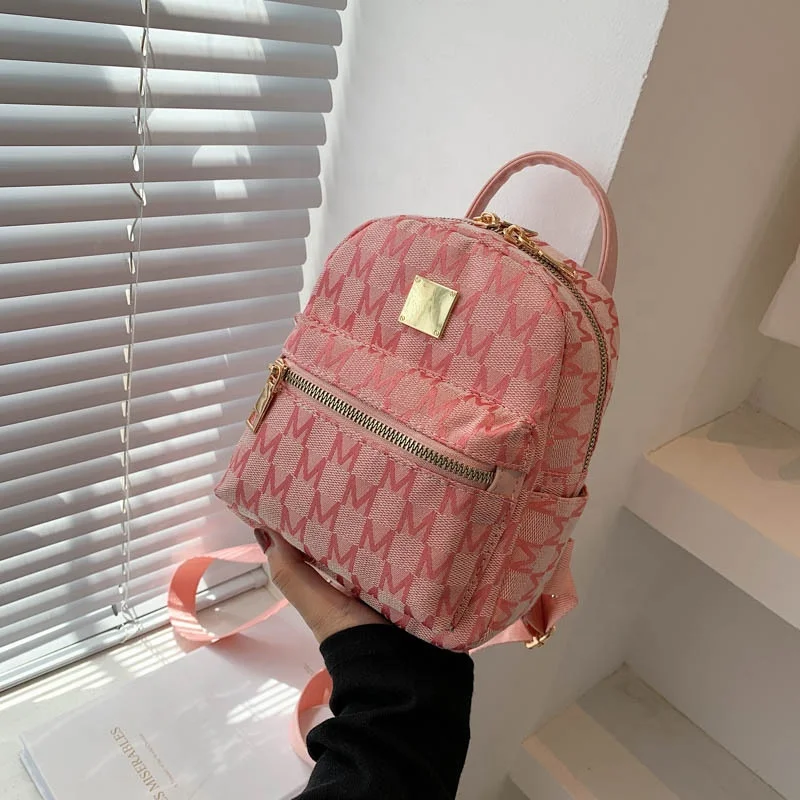 

2022 New Drop Shipping Denim Fabric Travel Used Bags Printing Pattern Ladies Handbags for Girls Back Pack Women Small Backpack