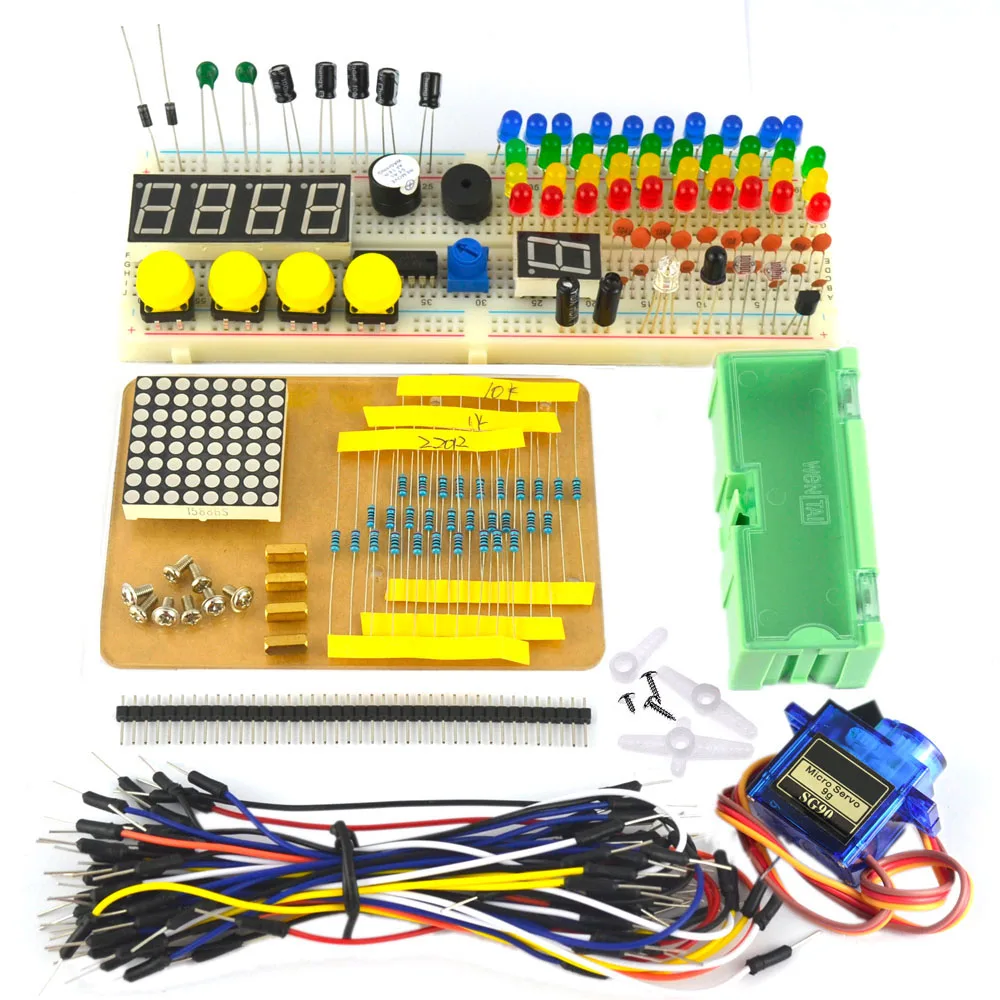 Набор электроника. Electronic Kit. Электронный конструктор с проводами и светодиодами. Electronics Parts. Electronic 21-05.