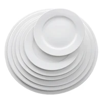 

Manufacturer Bulk White Ceramic Dinner Plate Hotel Round Porcelain Plate