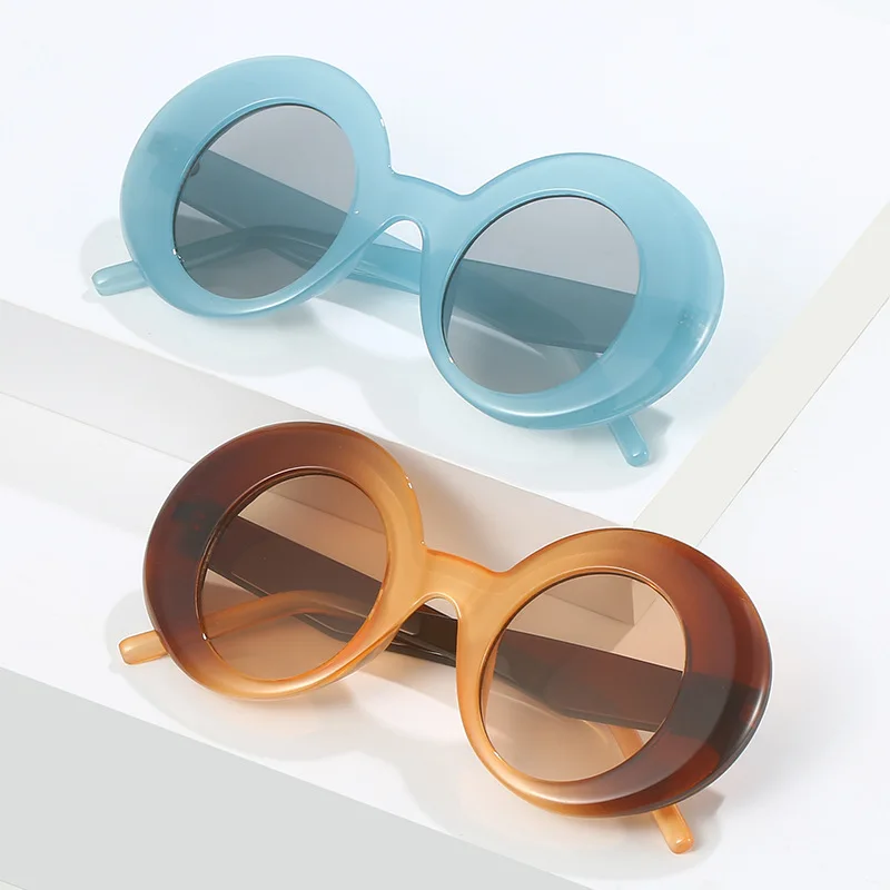 

Twooo 22091 New Fashion Round Frame Glasses Custom Women Sunglasses 2023