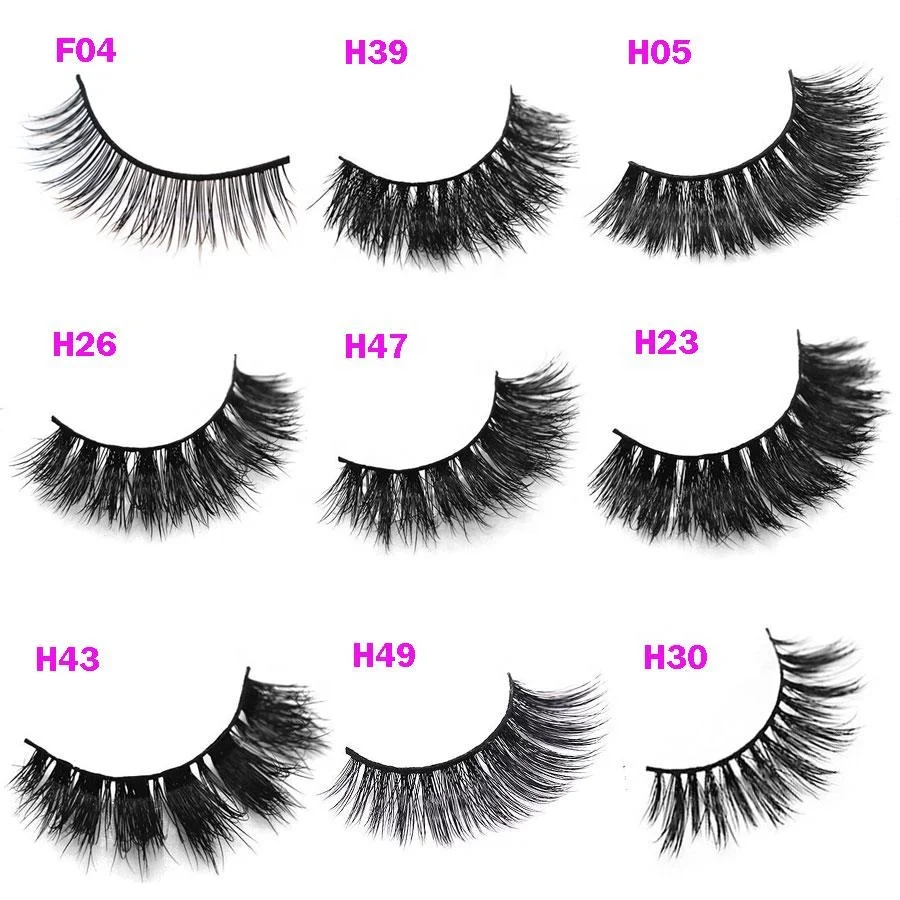 

100% 3D Mink Natural Eyelashes With Private Label Logo Eyelash Box, N/a