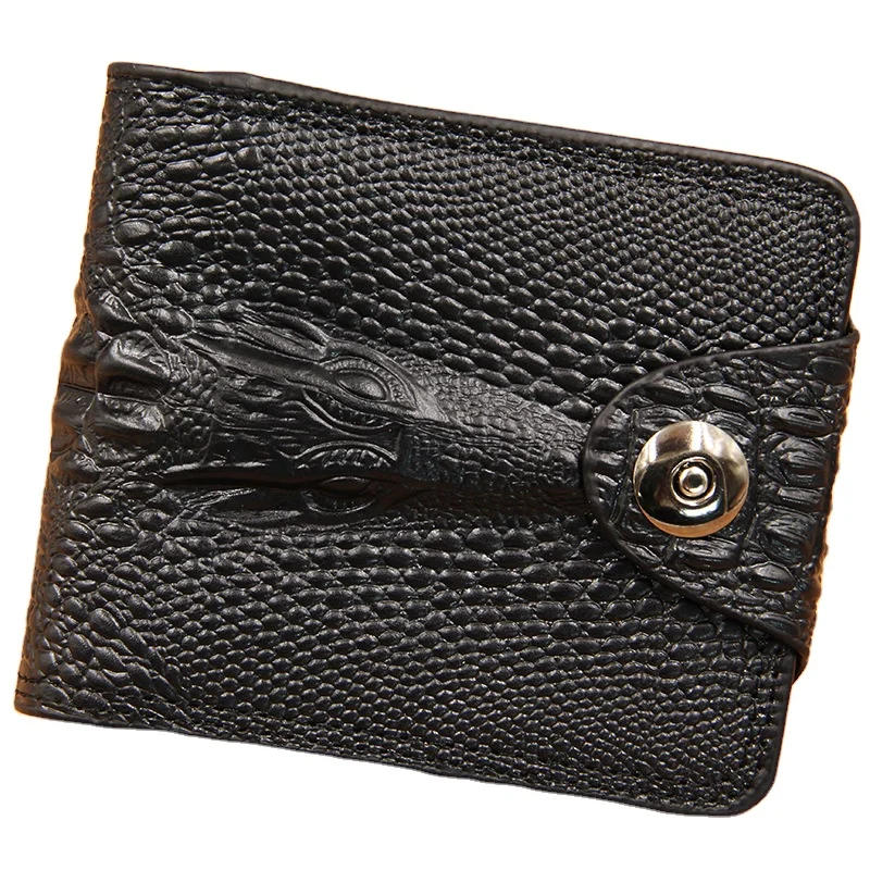 

2020 new arrive men Crocodile purse wallet PU eather Vintage textured wallet, Black and brown