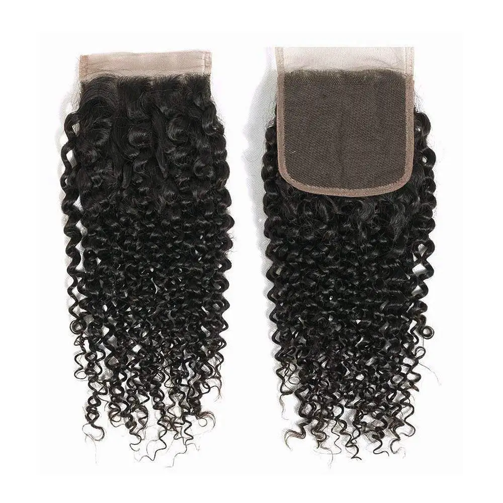 

Blend Well With Your Hair Brazilian Hair Closure Grade 12a 24 Inch Jerry Curly Wave Hair 4x4 Lace Closure