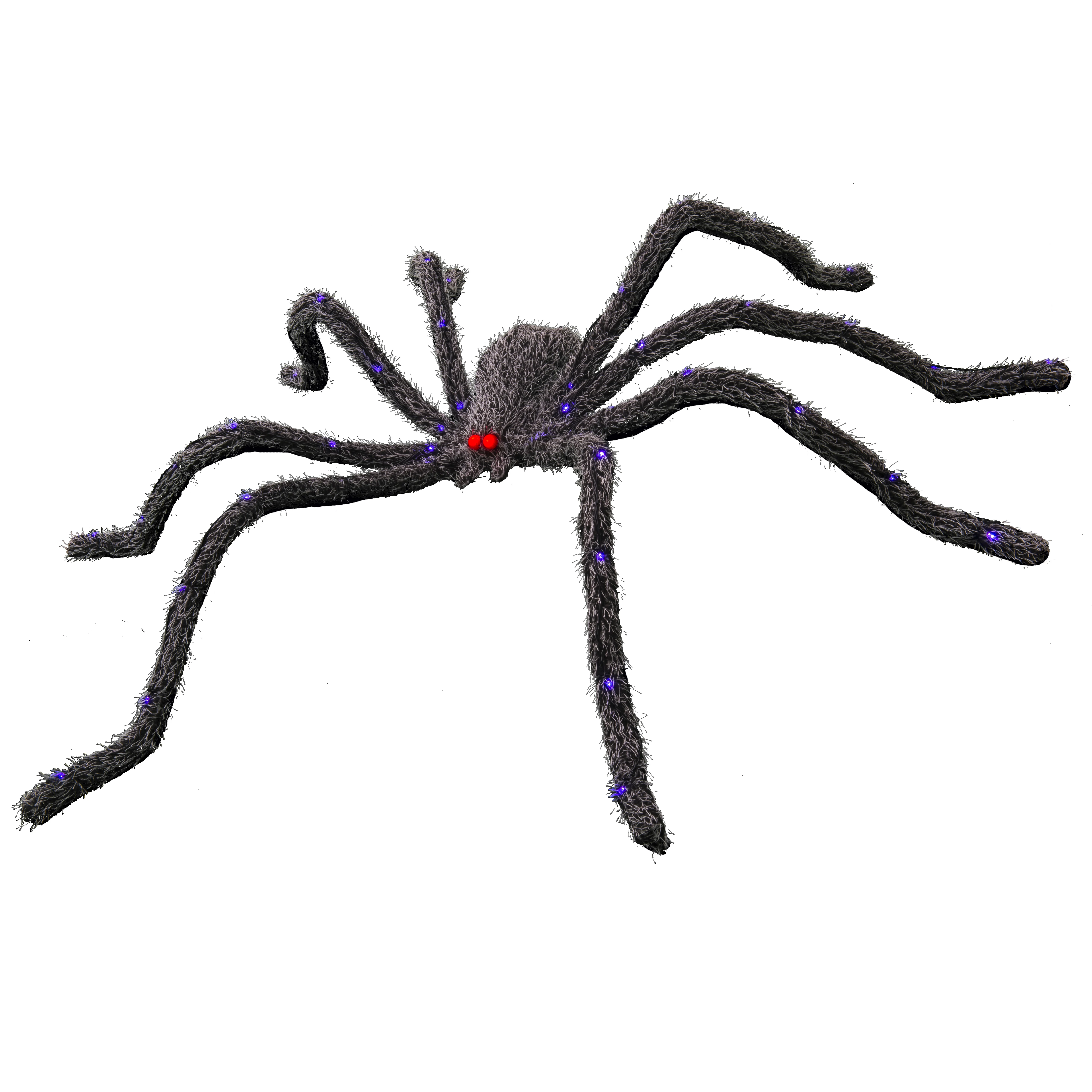 Wholesale 60\" Halloween Spider Decorations 50L Plush LED Light for Outdoor Home Decor Battery Operated supplier