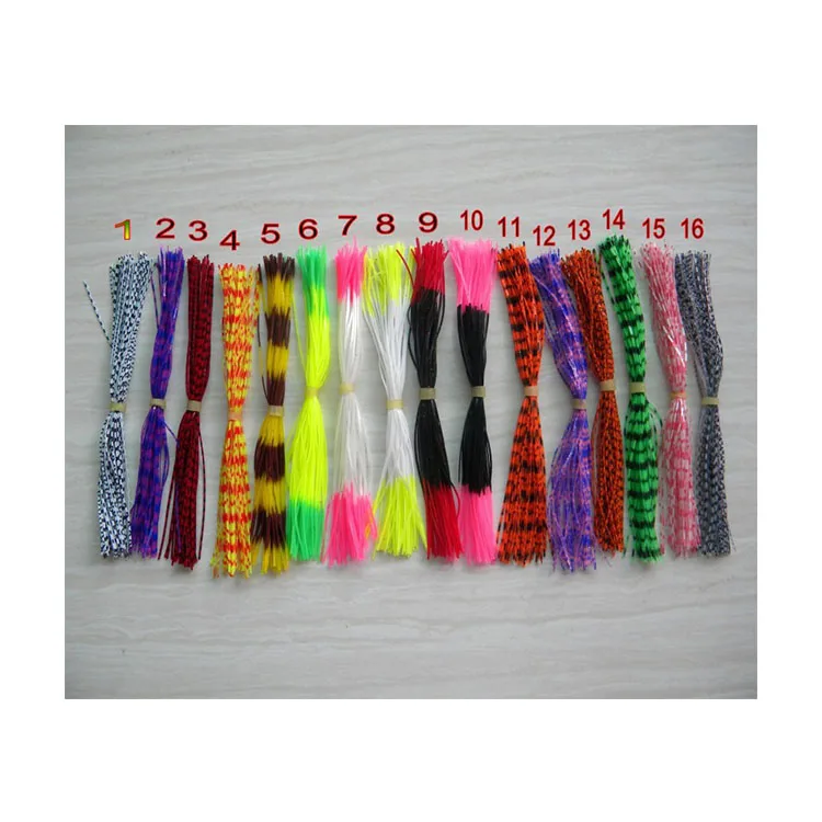 

High quality PVC silicone skirt material fishing lure accessories, Colorful