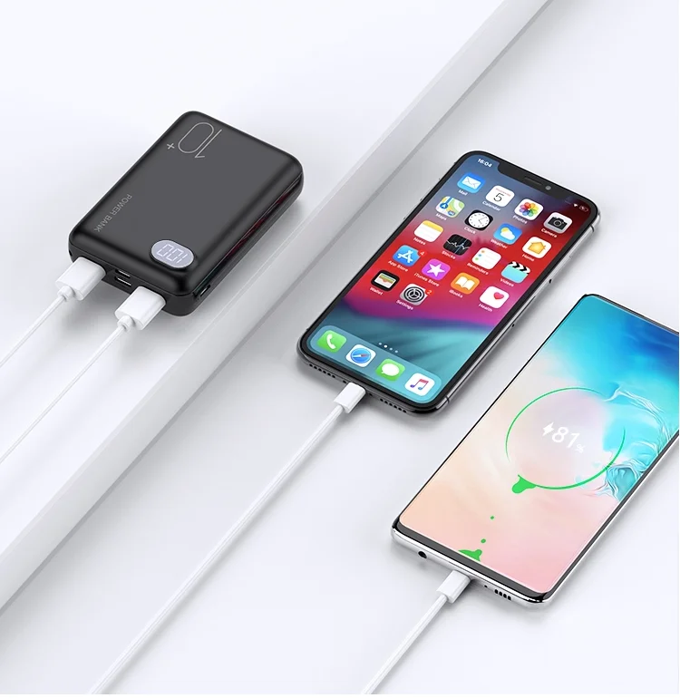 High Capacity Mobile Phone Charger Super Slim 10000Mah Mini Portable Pocket Power Bank - ANKUX.COM