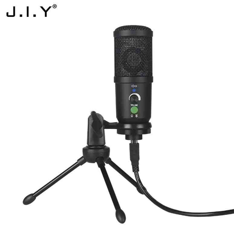 

Microphone With Adjustable Table Stand For Karaoke Video Gaming Broadcasting Studio, Black