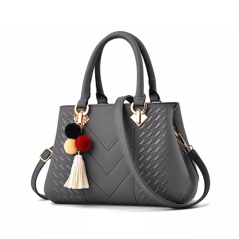 

Wholesale luxury Fashion PU Top Handle Bags Shoulder Strap Women Bag Ladies Handbag, 7 colors