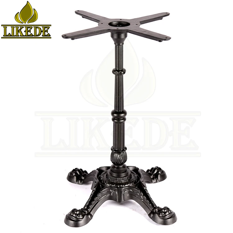 Antique European Classic Black Cast Iron Table Base Unique Furniture Legs