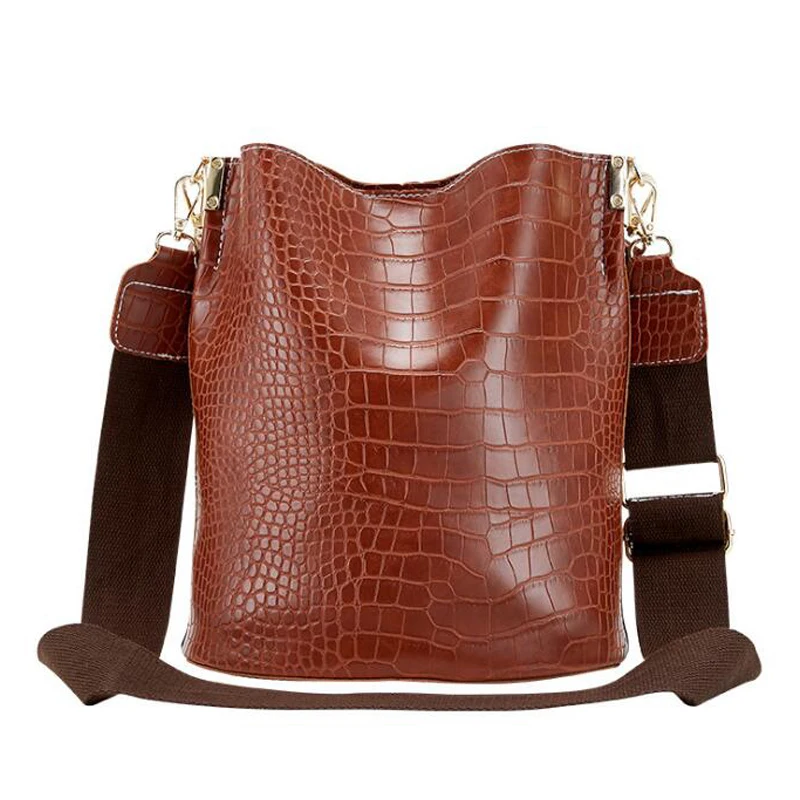 

Fashion Women Shoulder Bag Bucket Bag PU Leather Large Handbags