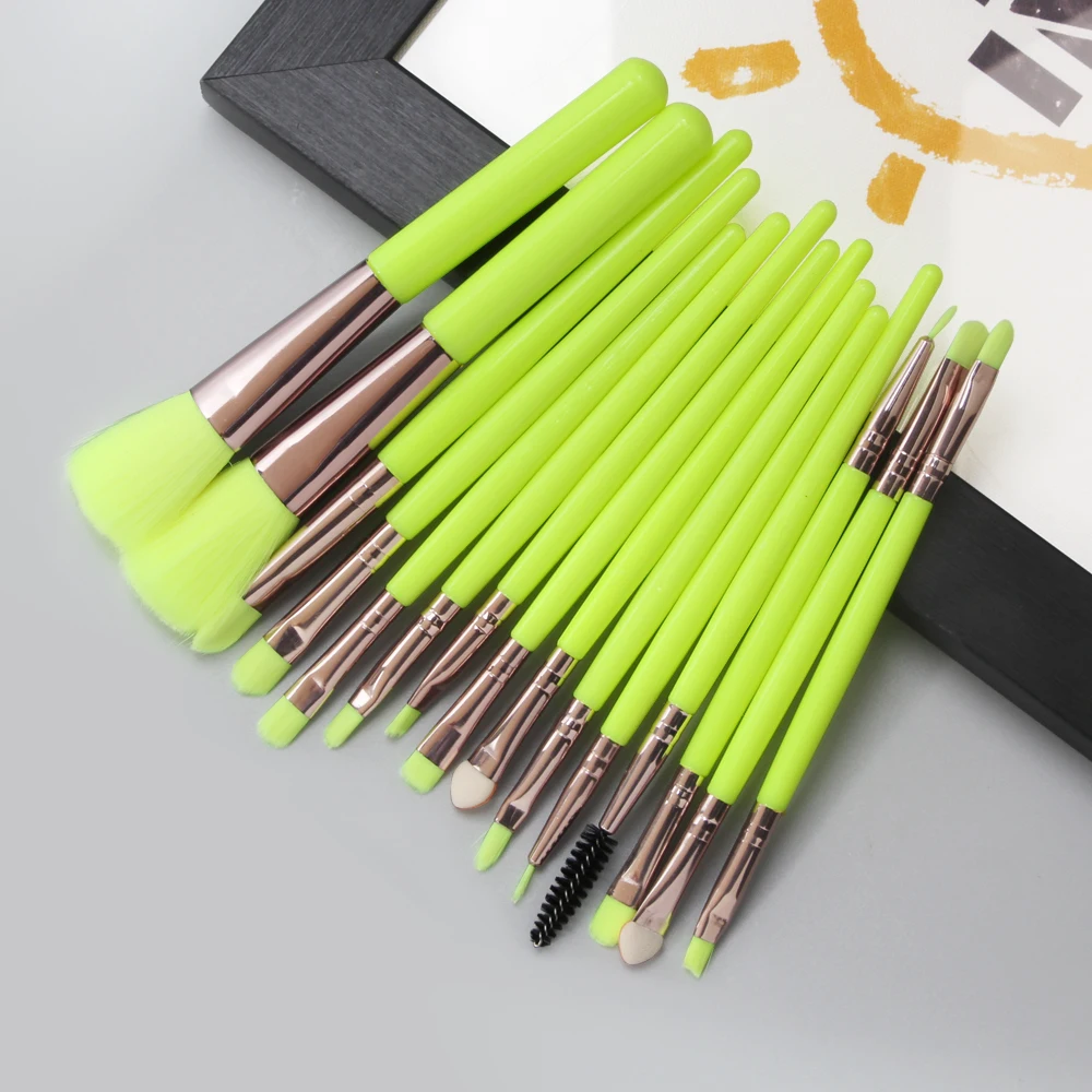 

Popular Factory Foundation Green Cosmetic Brushes Makeup Brush Set, Customized color