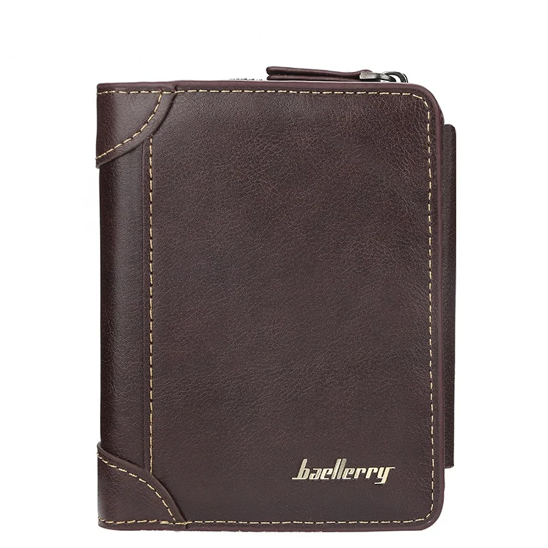 

Wholesale Multi Card Holder Wallet Vertical Zipper Buckle Coin Purse Short Multi-card Slot Wallet For Men, 3 colors