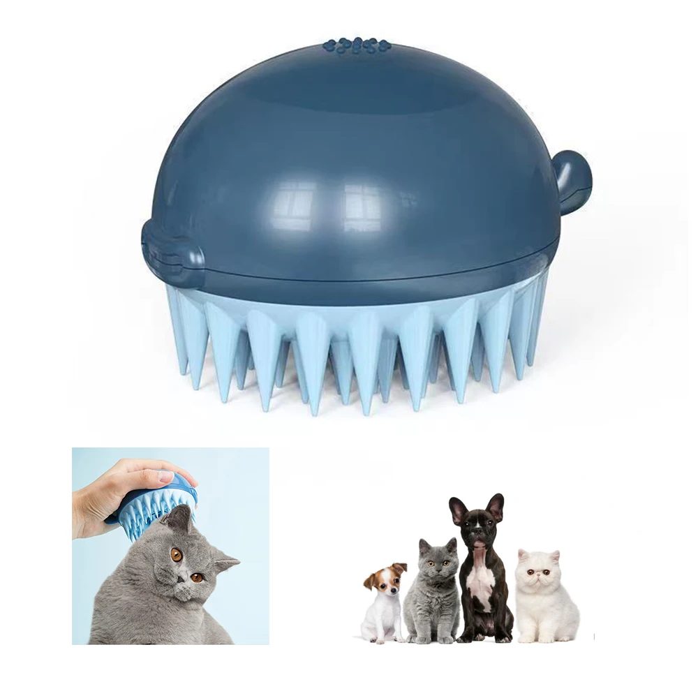 

High Quality Pet Supplies Round Portable Soft Silicone Grooming Hair Pet Bathing Tool