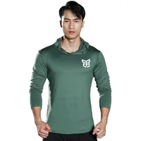 

Long Sleeve Blank Men's Fitness Training & Jogging Hoodie Sweater Sweatshirt Wholesale Customizable