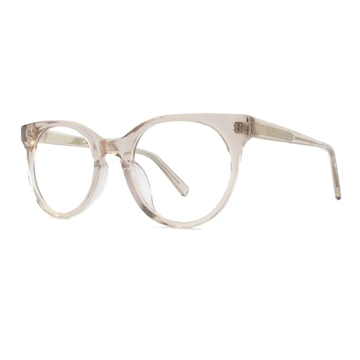 

Wholesale Custom Vintage Classic Eyewear Clear Frame Acetate Pink Optical Frame for Girls, Avalaible