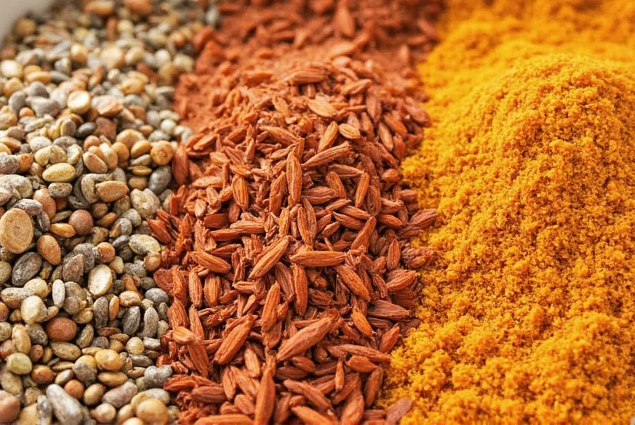 Spice bottles arranged neatly