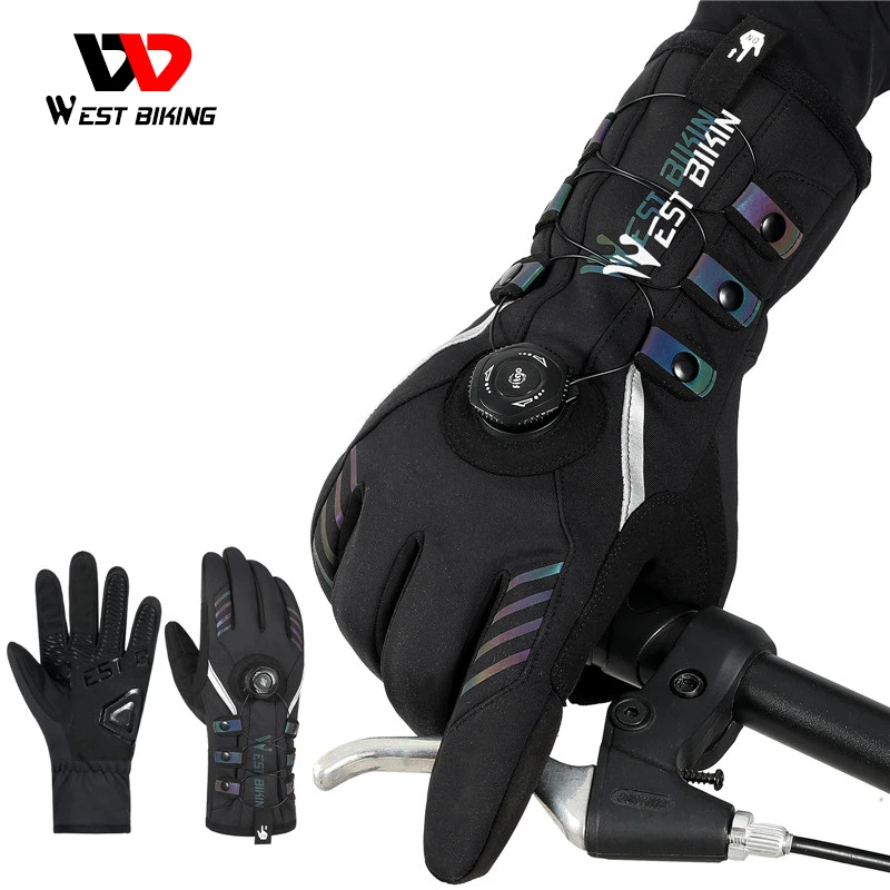 

WEST BIKING Touch Screen Winter Mountain Bike Cycling Gloves Bike For Adult Full Finger Waterproof Motorcycle Bicycle Gloves