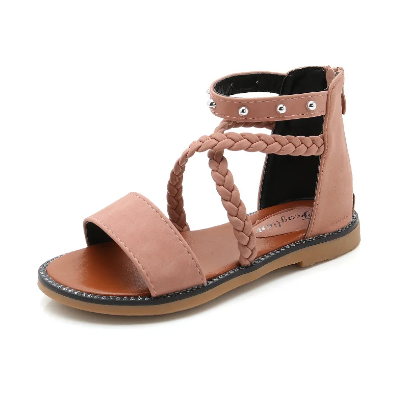 

Childrens Sandals Soft Leather Roman Shoes Kids Sandals For Girls Princess Shoes 2021 Summer New Toddler Sandals