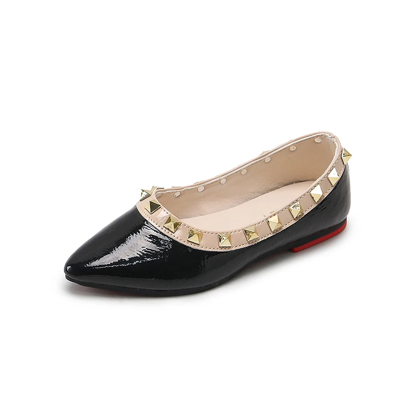 

Girls leather shoes 2020 autumn new rivet princess shoes trendy soft sole 1-3 baby toddler shoes