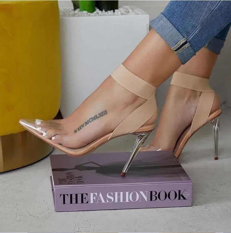 

Wholesale shoes women sandals sexy crystal high heels ladies platform dance sandals stripper shoes, Apricot