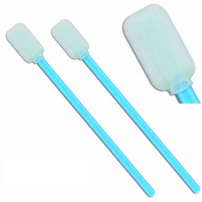 

Tip Cleaning Swabs Cleanroom Swab Rectangle Head Double Layered Polyester for Solvent Printer, Polyester Cotton Bud Light Green