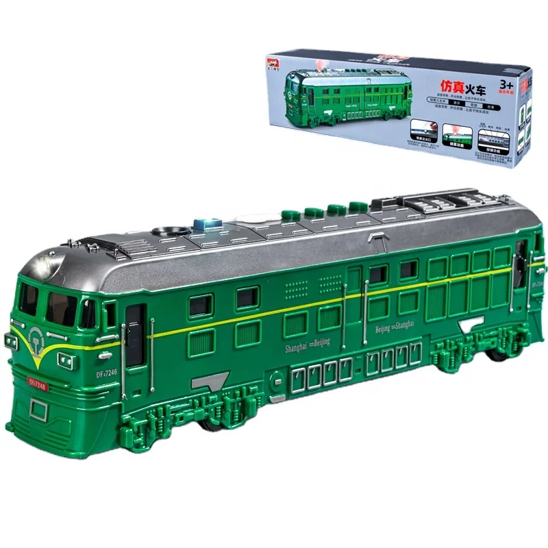 

Big size spray train set model Toys with Sound and Light electronic train toy for kids