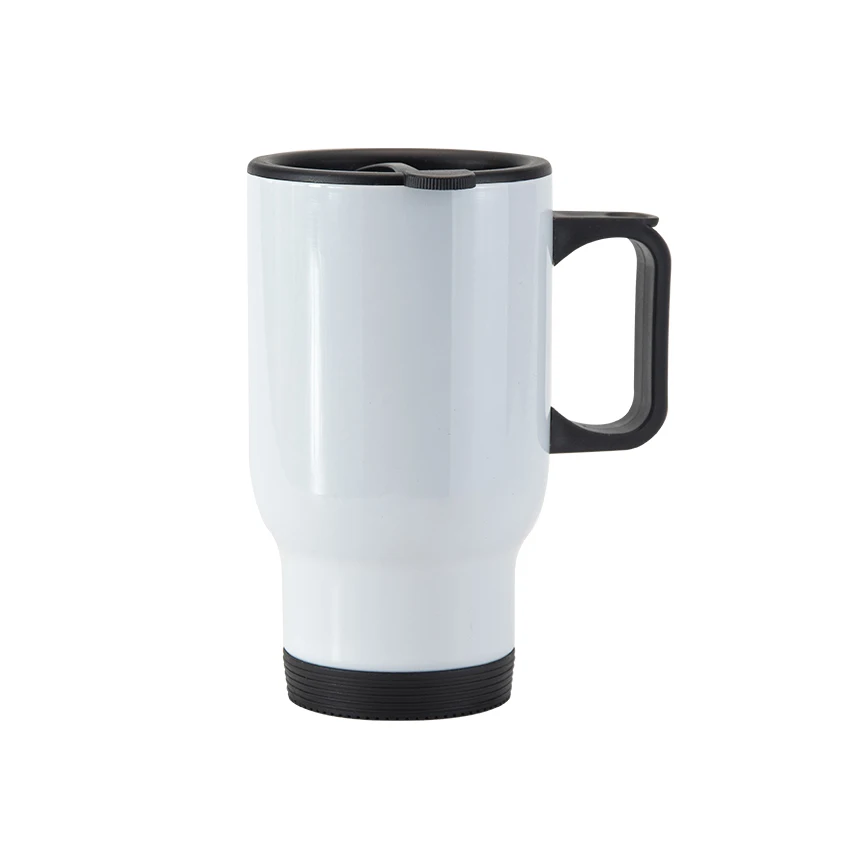 

Auplex 14oz Car Travel Electric Steel Coffee Mug Electric Smart Temperature Mug Heating Car Cup Custom Logo, White or silver