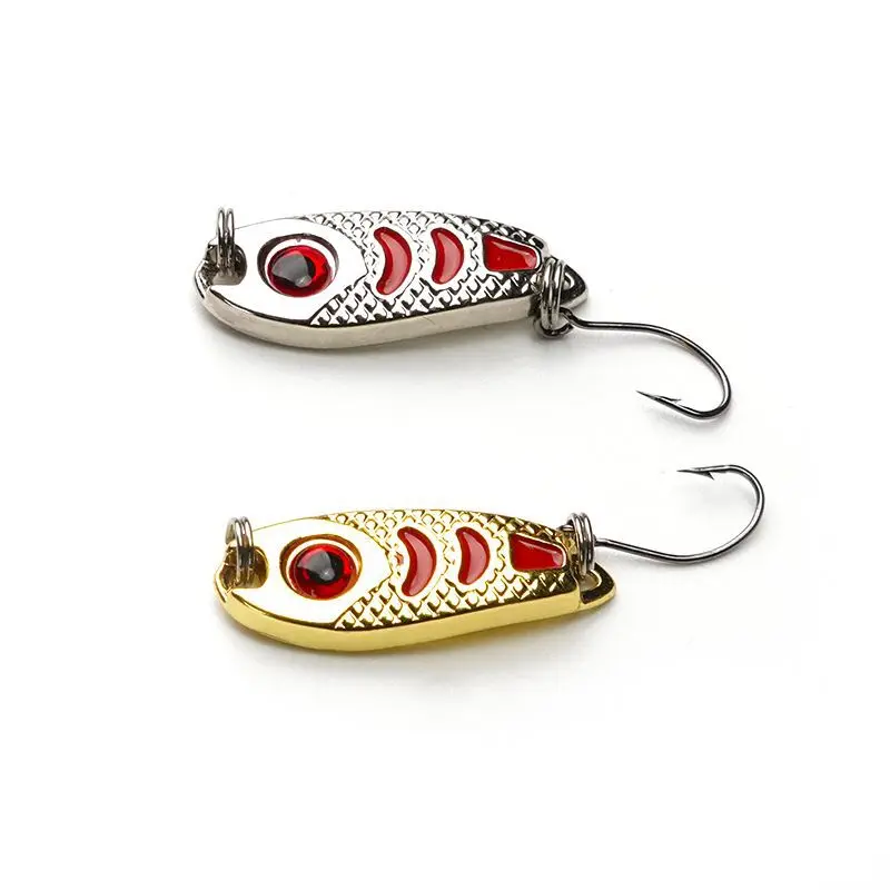 

Pesca Metal Fishing Lure 1.5g 2.5g 3.5g 5g Hard Spinner Fishing Lures Bevel Cut Spoon Lures Treble Hook Tackle, Various