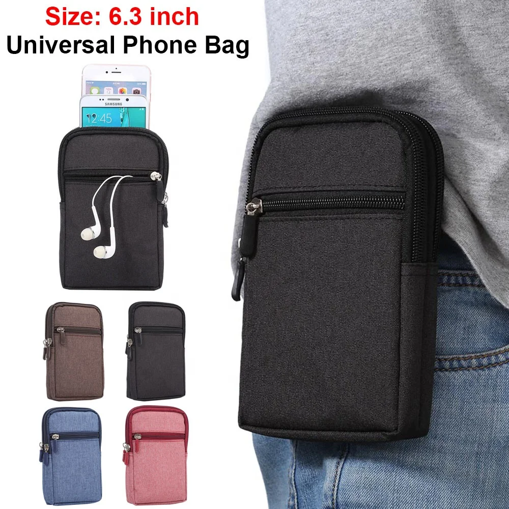 

Cowboy Cloth Phone Pouch Belt Clip Bag for iPhone 11/11 Pro/XR/Samsung A10/A50/A20/S20/A51/S20 Case with Pen Holder Waist Bag