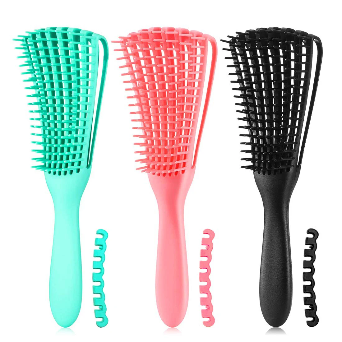 

New arrive high quality female detangler brush private label and premium detangling hair brush, Silver