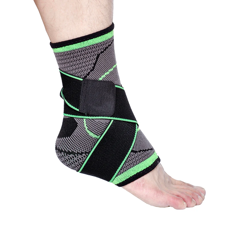 

Running Basketball Compression Sleeve Ankle Straps Wrap Ankle Brace for Injury Recovery Sprains MKS or Custom  60, Fluorescent green