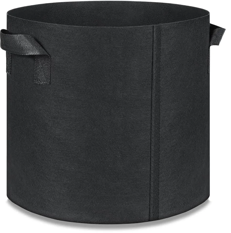 

1/2/3/5/7/10/15/20/45/60/100 Gallon polyester felt Portable Wide Application Portable Black Non-woven with handle Grow Bags
