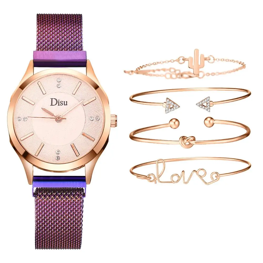 

Fashion mesh belt female watch wholesale personality china smart watch, As pic