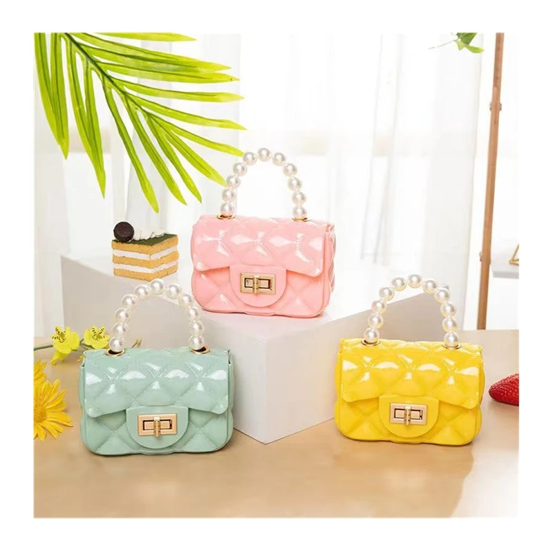 

Latest design Chain ladies bags Candy Color kid Jelly Mini Handbag Cute Women Hand Bag For Girls Purses, As the picture shown