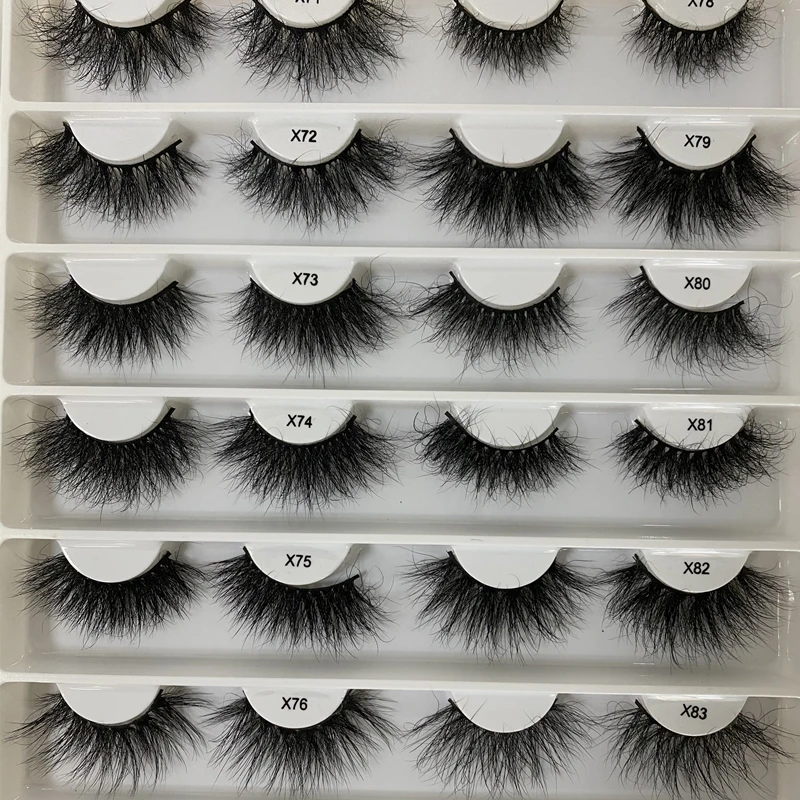 

high quality 25mm wispy mink eyelash vendor siberian messy multi layers fluffy mink eyelashes 25mm false eyelashes