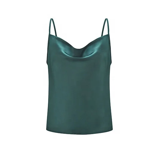 

Wholesale Women Classic Solid Silk Satin Singlet Camisole, As picture