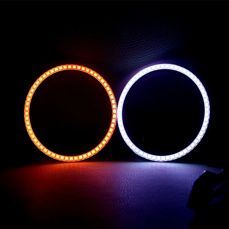 RGBW LED Halo Rings Sequential Lighting for Universal Cars
